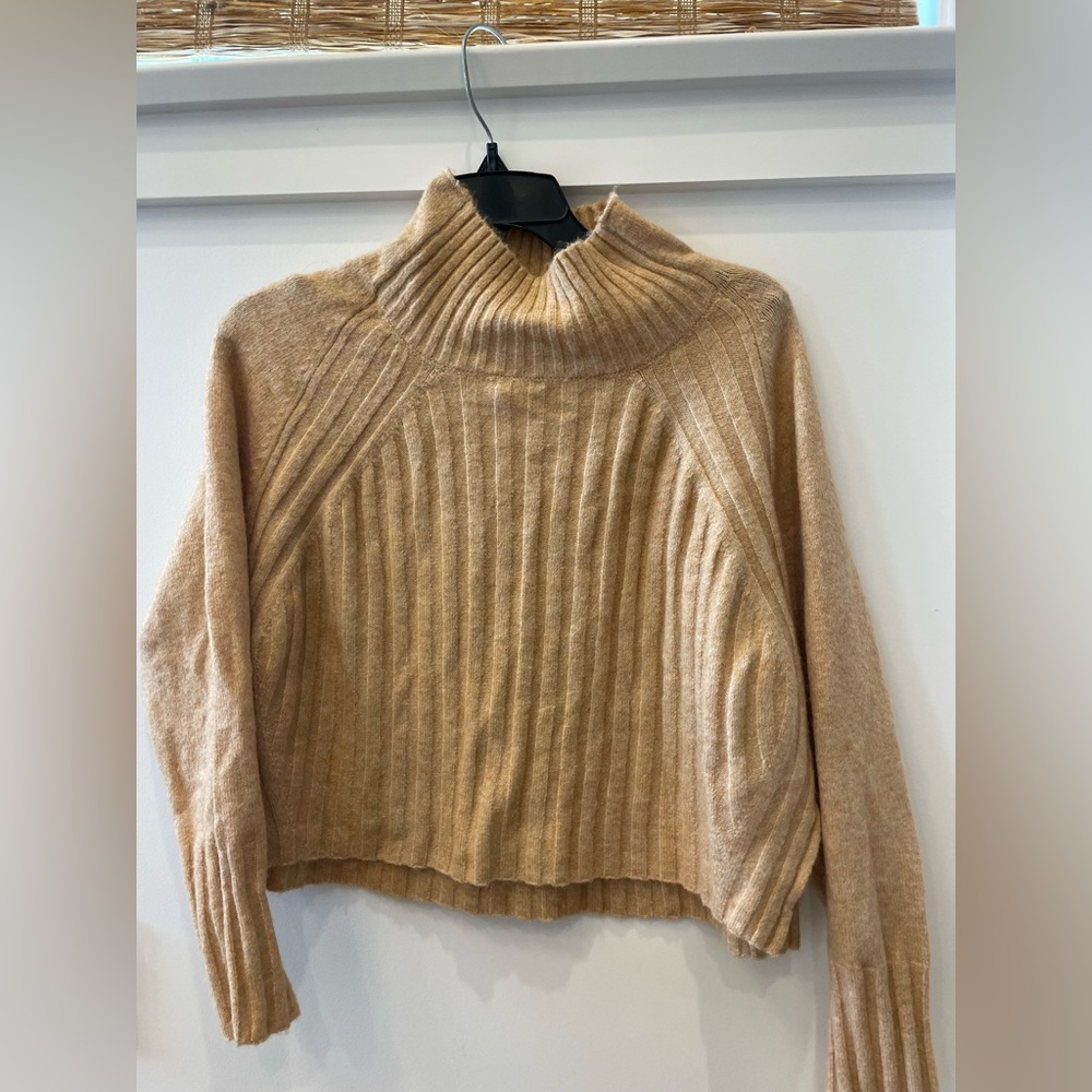 Beige, medium, cropped sweater from top shop